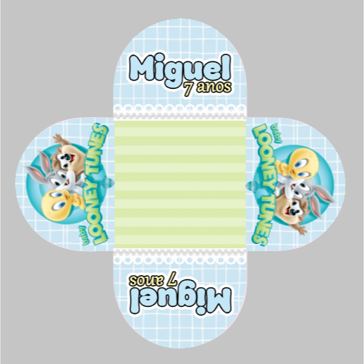 Forminha para doce personalizada tema Looney tunes menino