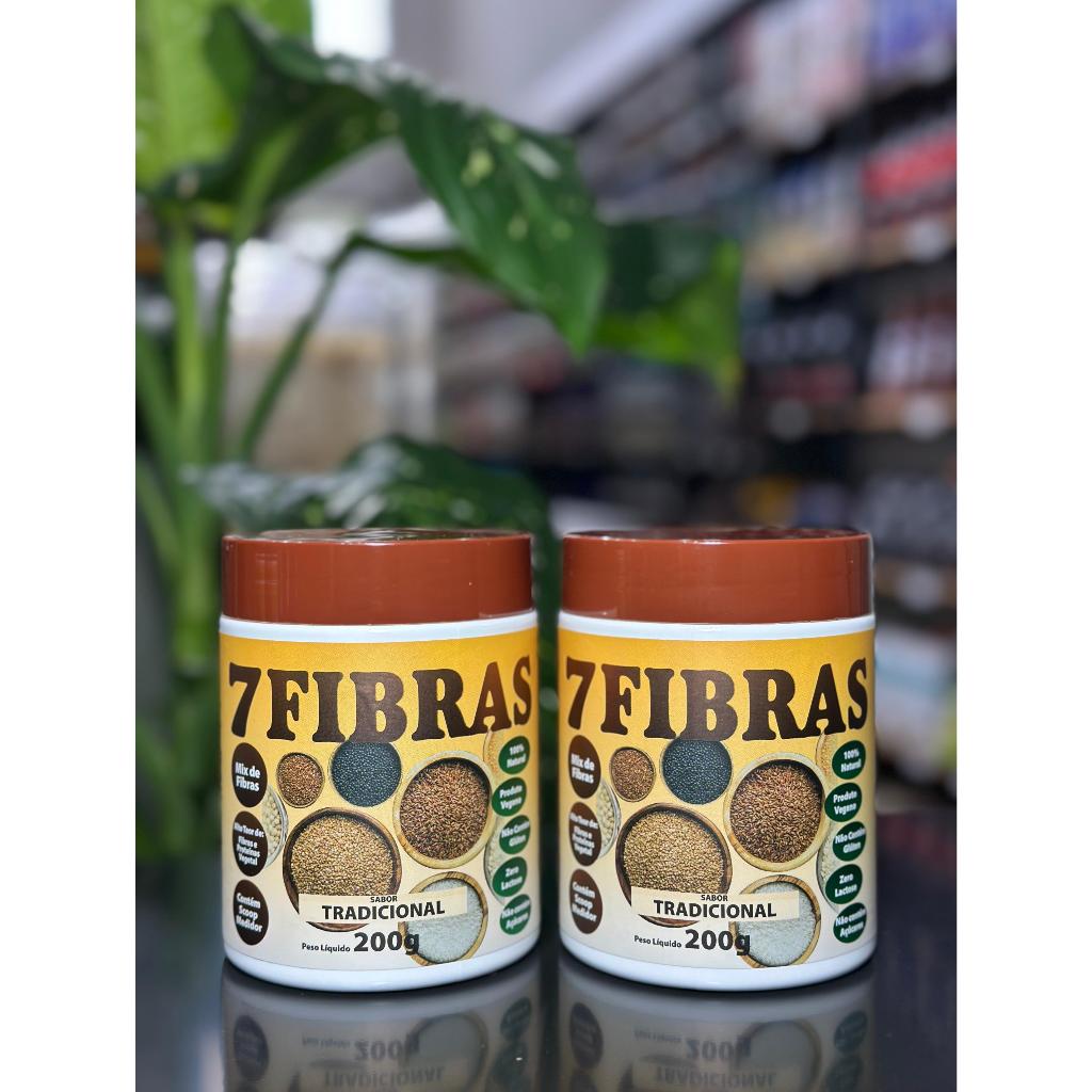 KIT 2x 7 Fibras em Pó 200g – Mix de Fibras Vegetais – Vários Sabores