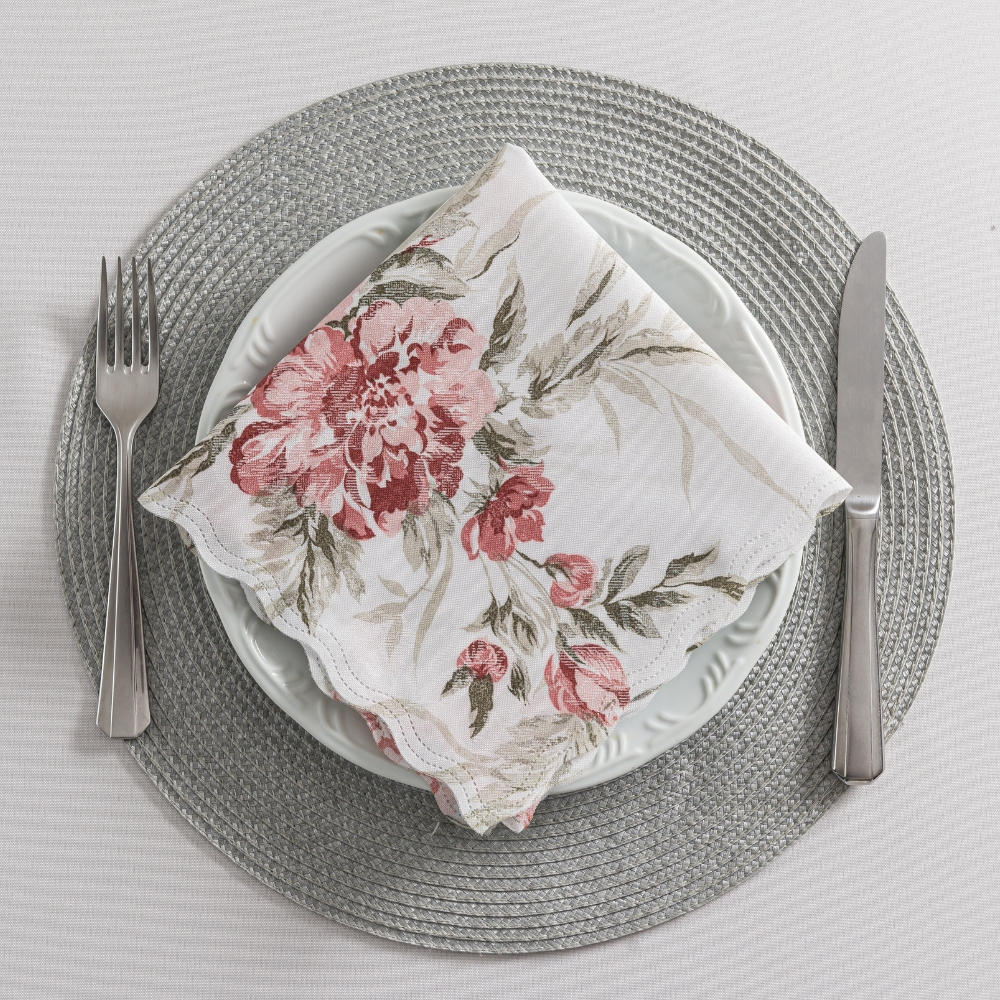 Guardanapo de Tecido Estampado Florido Rosa Lilás Mesa Posta Corte a Laser 40 x 40 cm Decorativo em Oferta na Shopee