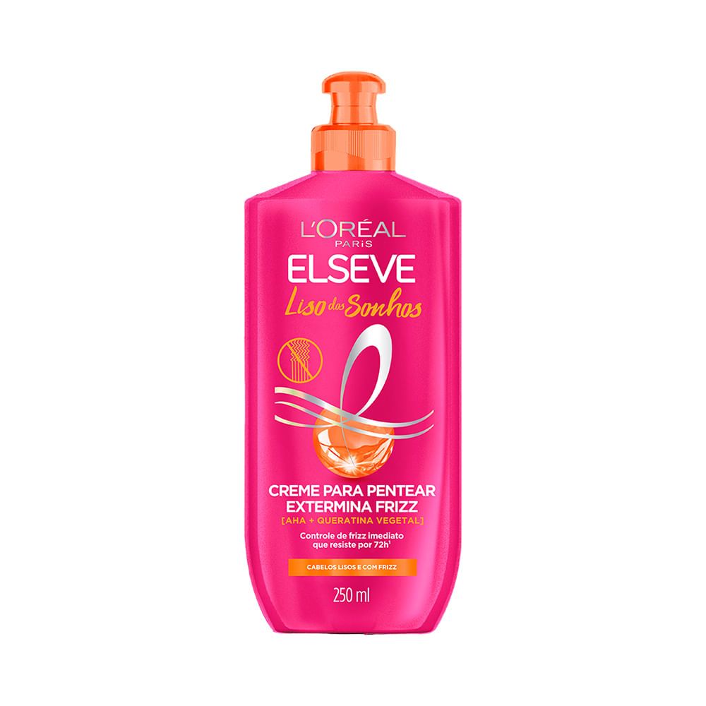 Creme para Pentear Elseve Liso dos Sonhos Extermina Frizz 250ml em Oferta na Shopee