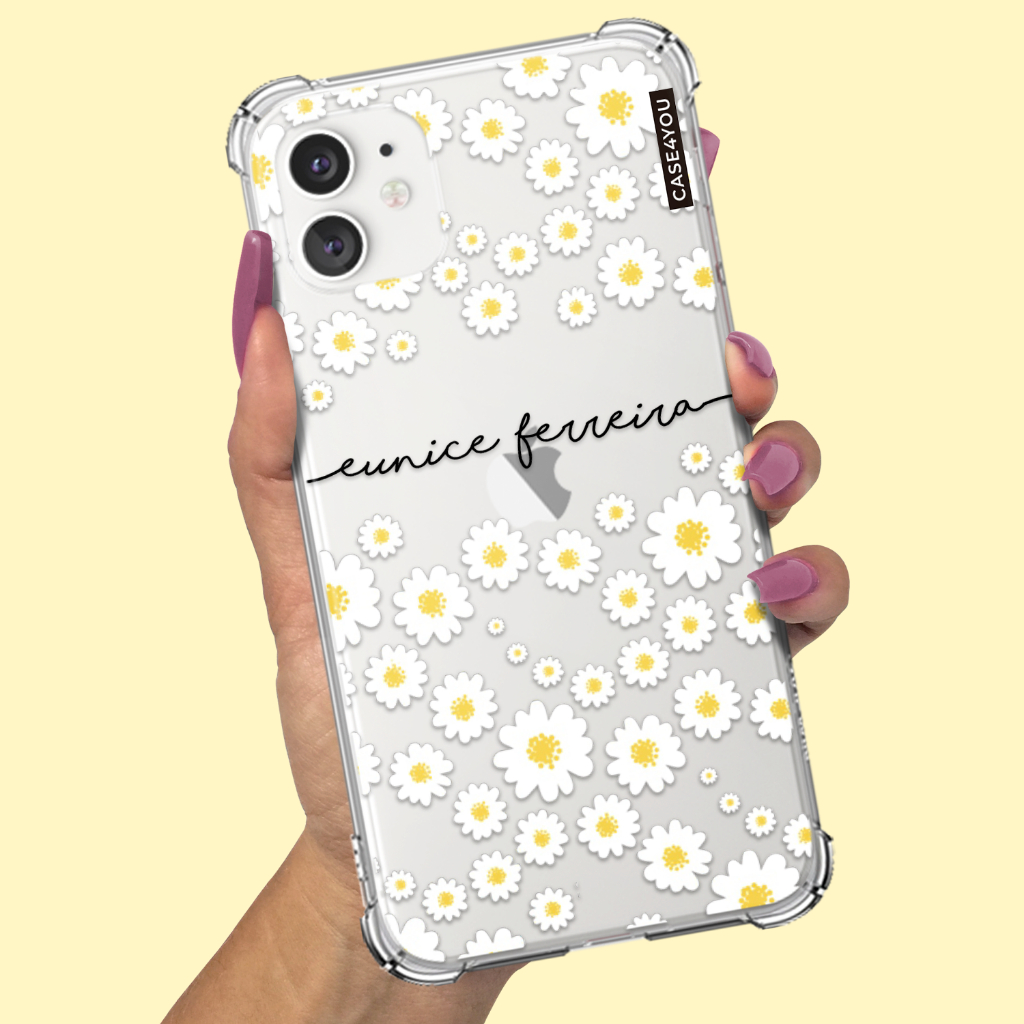 Capa Capinha para Xiaomi Redmi Note 10 Note 11 Note 12 Note 13 Note 14 Pro Plus Anti-impacto Personalizada Margaridas 3