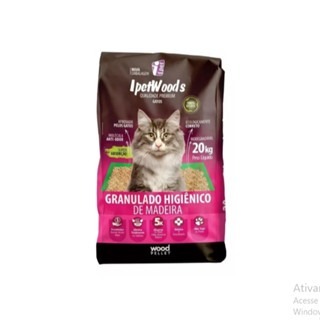 Granulado Higiênico De Madeira 20 kg para Gatos