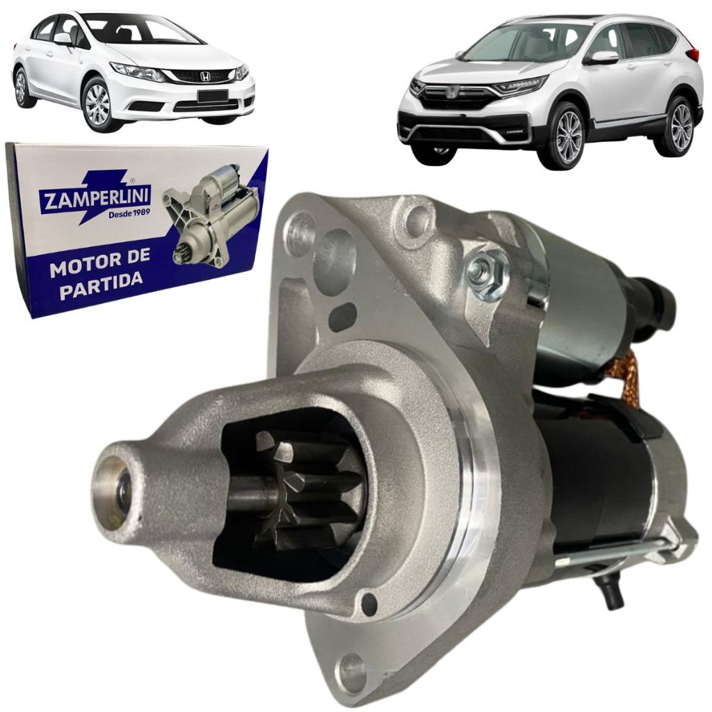 Motor de Partida Arranque Para Honda Hr-v 2.0 Civic 1.8 2006 2007 2008 2009 2010 2011 2012 em Oferta na Shopee