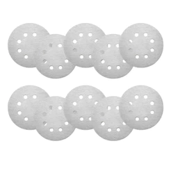 Kit 10 Disco De Lixa Velcro Branco 125mm Grão 100