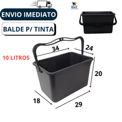 BALDE PVC PARA TINTA 10 LITROS - NOVA TINTAS
