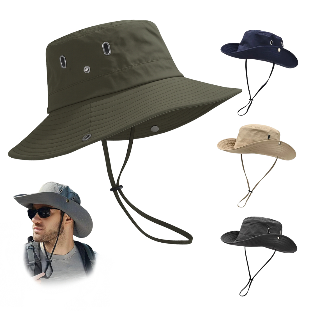 Chapéu de Sol Tactel Masculino Feminino Trilha Camping Proteção UV 50+ Dobrável Chapeu Camping em Oferta na Shopee