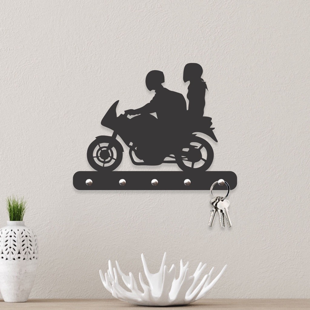 Porta Chaves Motocicleta em Mdf Vazado de 3mm - acompanha dupla face 3M