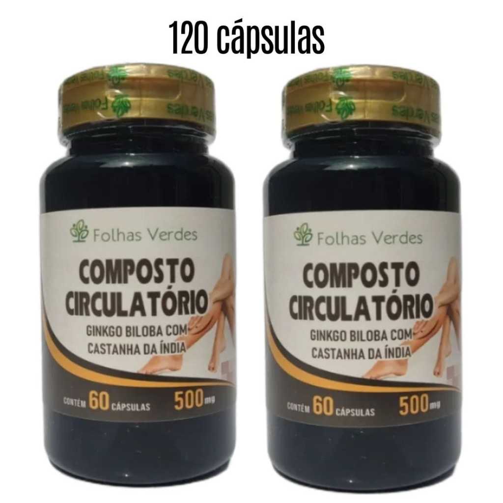 Ginko Biloba + Castanha 120 cápsulas 500mg