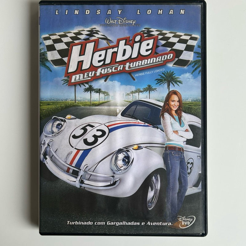 dvd herbie meu fusca turbinado - filme disney com lindsay lohan