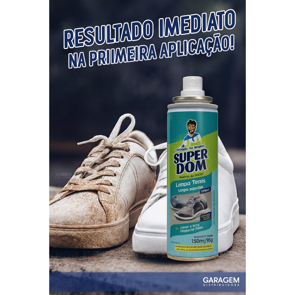 Spray Limpa Tenis Domline 150ml Seco Tecido Couro Desengraxante