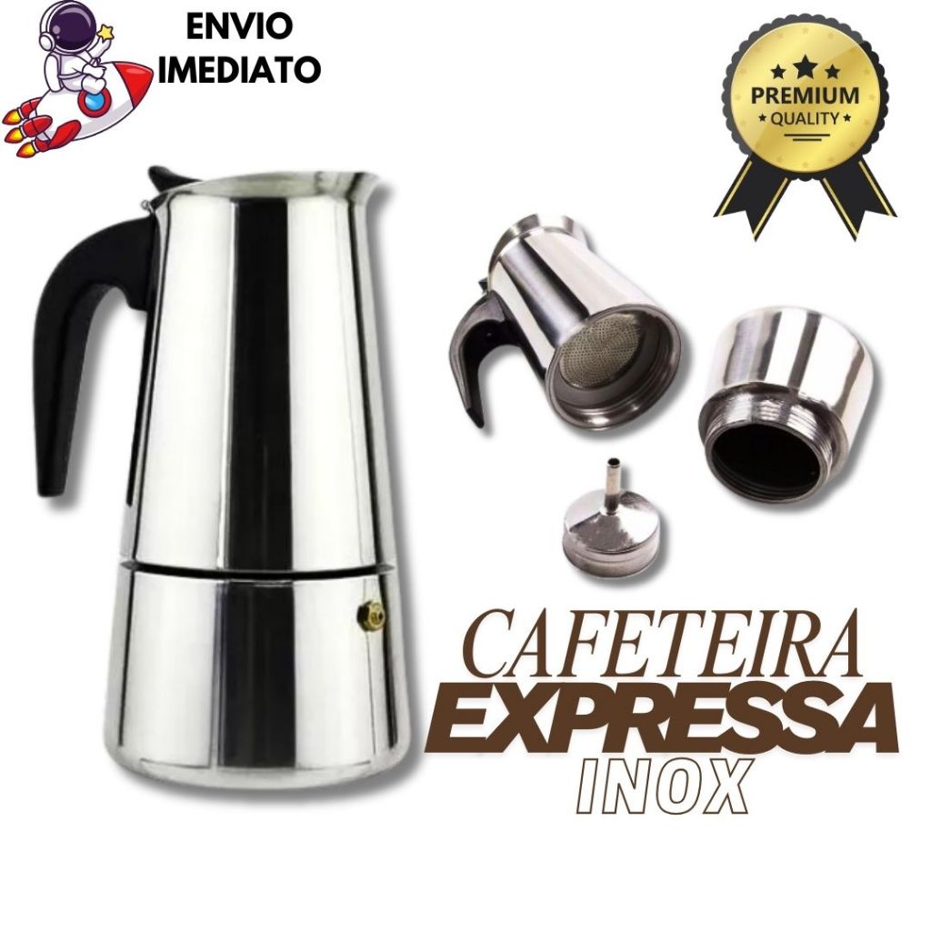 Imagem Maquina de Café Cafeteira Italiana 9 Xícaras Expresso e Moka