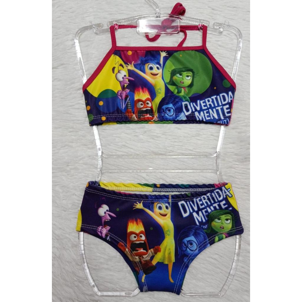 Biquini Infantil Diversos Personagens Moda Praia e Piscina