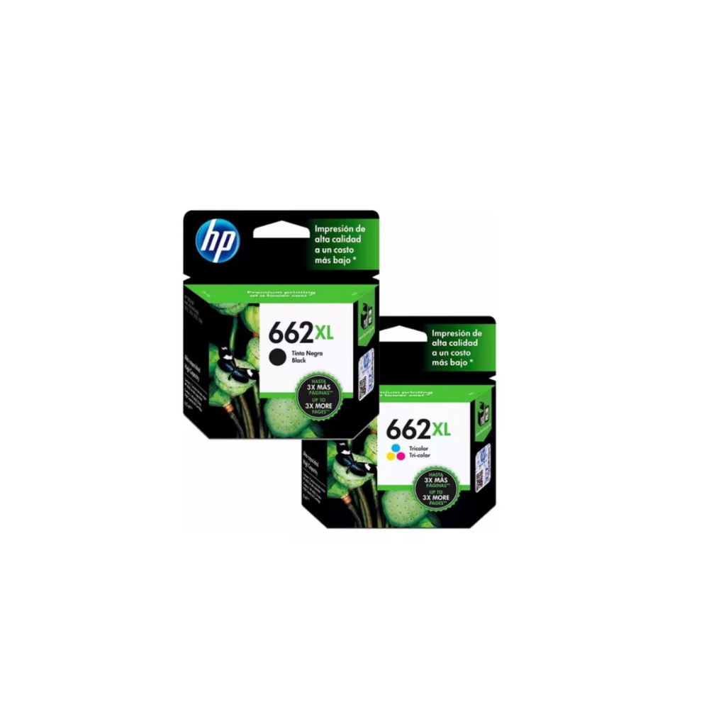 Kit 2 Cartuchos 662XL Preto E Colorido Para Impressoras 2516 3516 2546 1516 3515