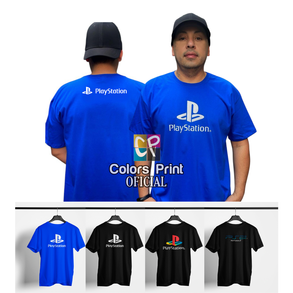 Camiseta Gamer PlayStation Masculina Feminina Geek Nerd Estampa Console PS1 PS2 PS4 em Oferta na Shopee
