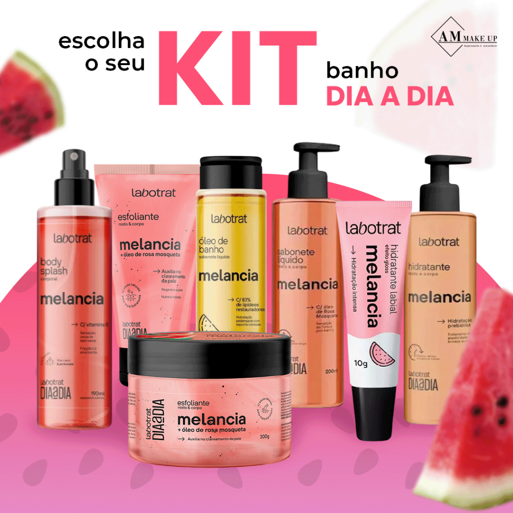 Kit Banho Labotrat Melancia - Hidratação Pele e Rosto Completa para o Dia a Dia