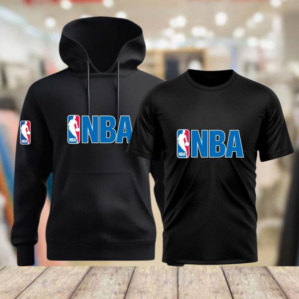 Kit Moletom Canguru Blusa de Frio + Camiseta 100% Algodão Time Basquete Nba