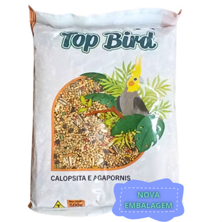 Mistura Calopsita e Agaporinis 500g (10 unidades de 500g) - Fardo completo com 5kg - Top Bird. em Oferta na Shopee