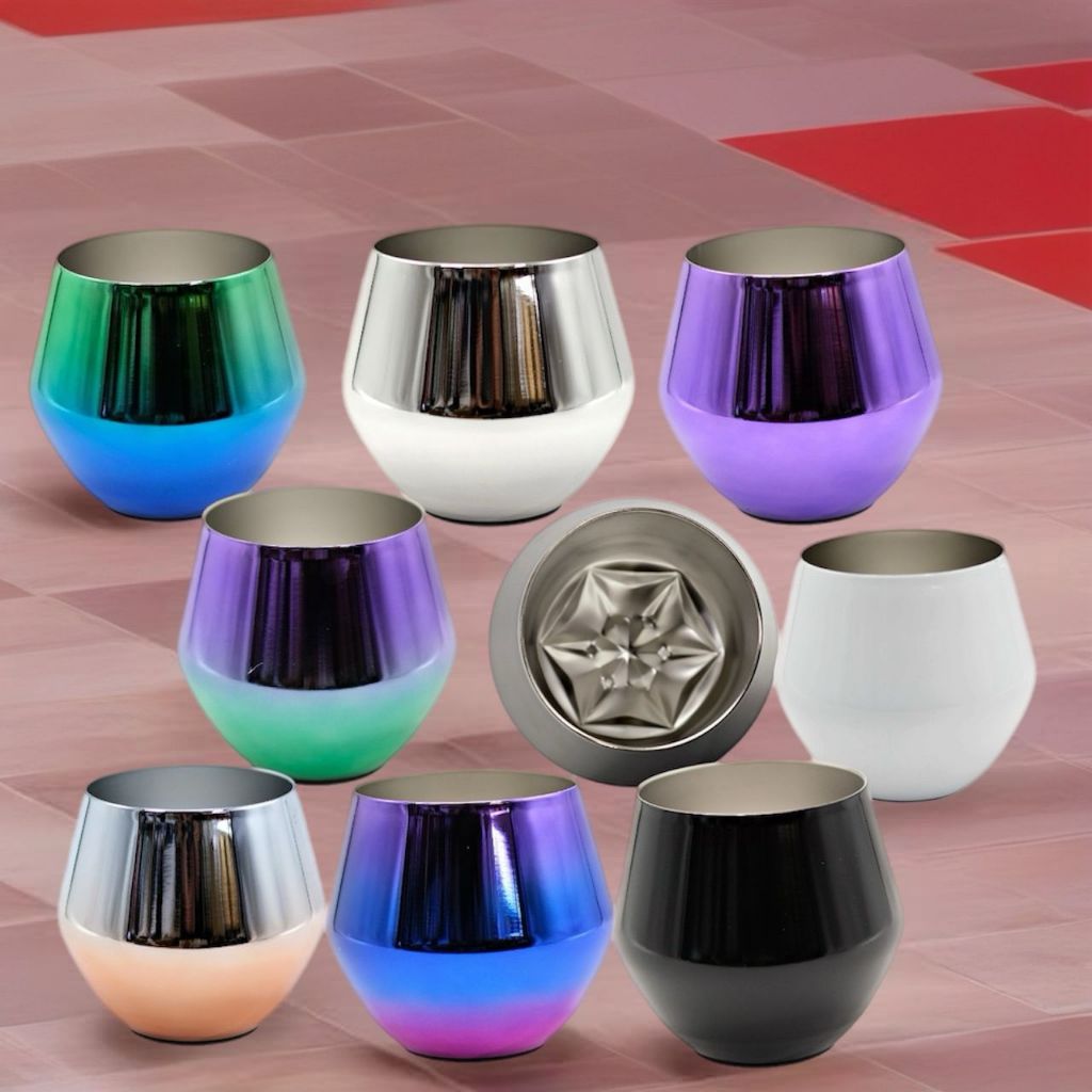 NOVO Copo De Coquetel Sem Aste Modelo inovador  420ml Isolamento Duplo para Café  cha, sucos