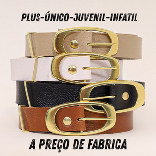 CINTO FEMININO- OURINHO-B-             4 ou 2 pç PLUS / UNICO / JUVENIL / INFANTIL / COR PRETO / CARAMELO / NUDE /BRANCO em Oferta na Shopee