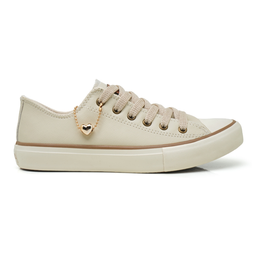 Tênis White Star de Couro Areia – Tênis Cano Baixo Tradicional, Estiloso e Confortável em Oferta na Shopee
