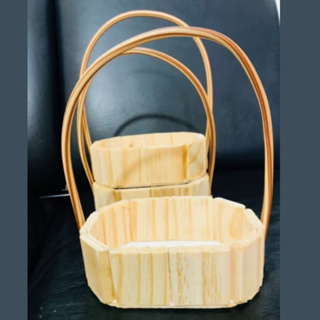 kit 6 Cestas oval 16cm Fraldeira Madeira Decoração em Oferta na Shopee