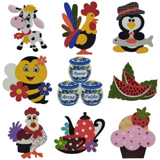 Aplicação para bordar Patchwork kit com 10 Unidades de Apliques para Bordar  MEGA PROMOÇÃO em Oferta na Shopee