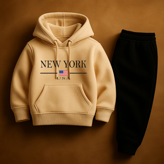 Conjunto Infantil Em Moletom Algodão 75% NewYork Flanelado Menino Menina em Oferta na Shopee