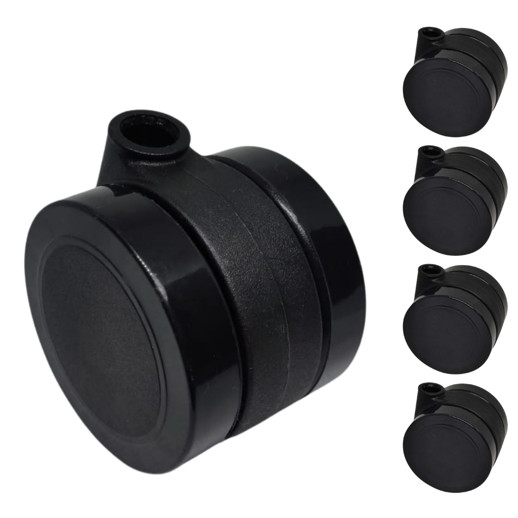 Kit 5 Unidades Rodinhas Rodízios Giratório Para Cadeira de escritório Sem Pino 55mm em Oferta na Shopee
