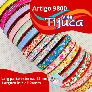 Viés para Costura Tijuca Estampado - 12mm X 20 metros - Fita de Acabamento e Artesanato em Oferta na Shopee