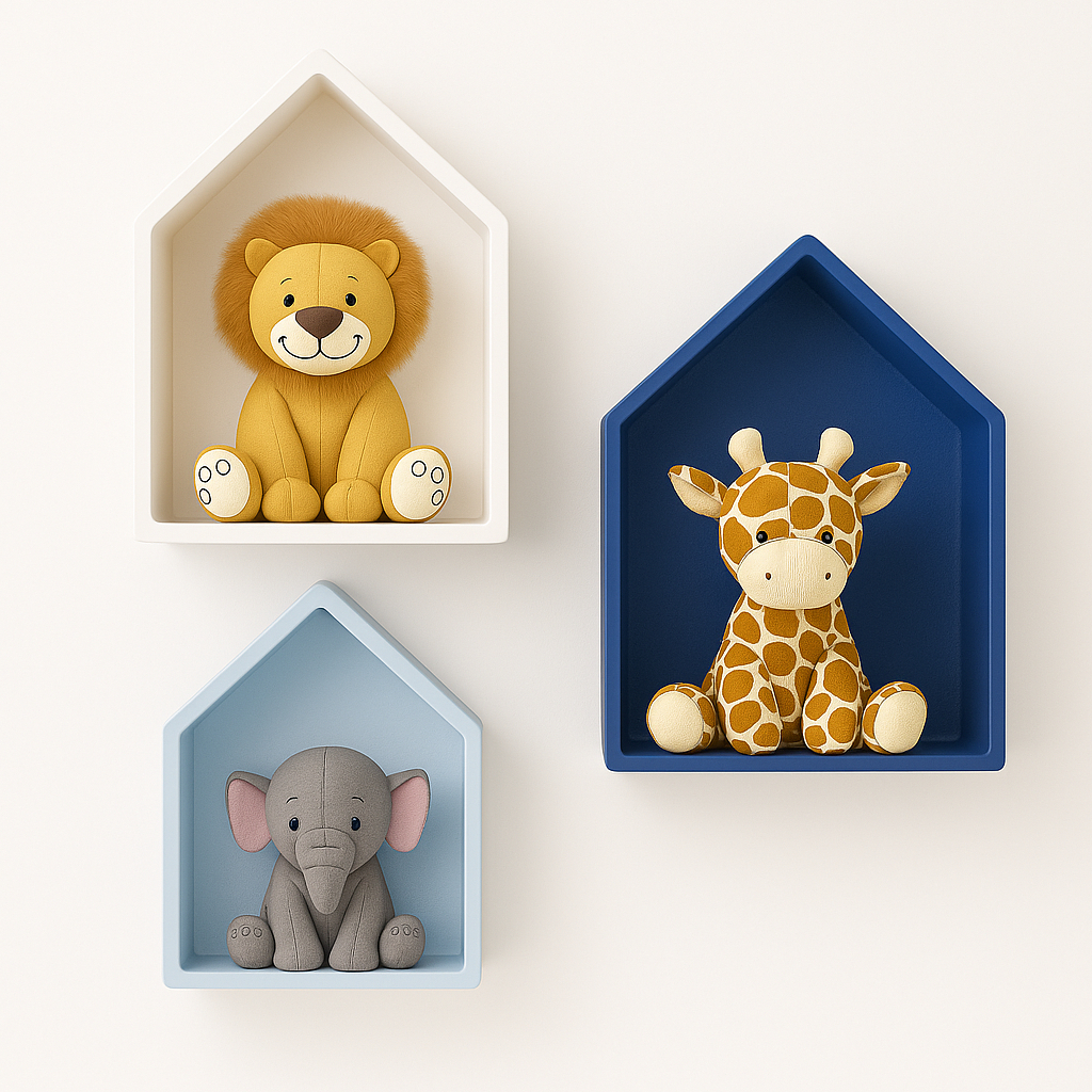 Trio de Nicho Casinha em MDF para Decoração em Oferta na Shopee