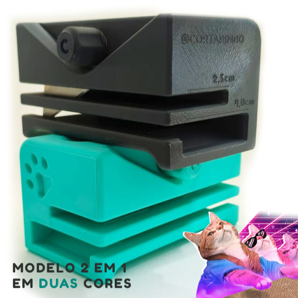 Cortador 2 em 1 de Papelão  para Arranhadores de Gato - Bidirecional Ambidestro CORTACAIXA