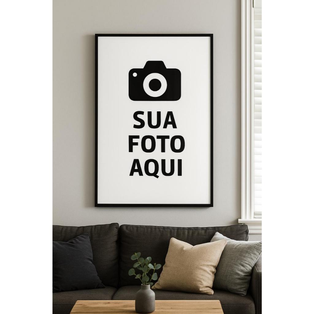 Quadro decorativo 1 peça Personalizado SUA FOTO AQUI decoração quarto sala interiores em Oferta na Shopee