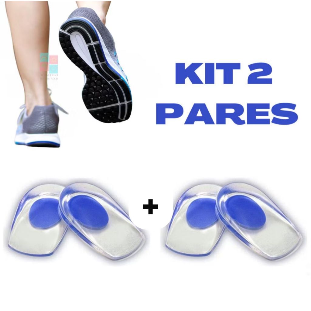 Pares Calcanheira de Silicone Gel Ortopédica Esporão Dor Anti Impacto em Oferta na Shopee