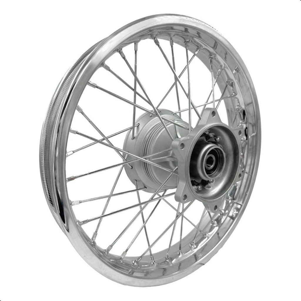 Roda Aro Calha Jante Folha Traseiro Nxr Bros 125 150 160 Raio 4mm Cromado Montada Alinhada