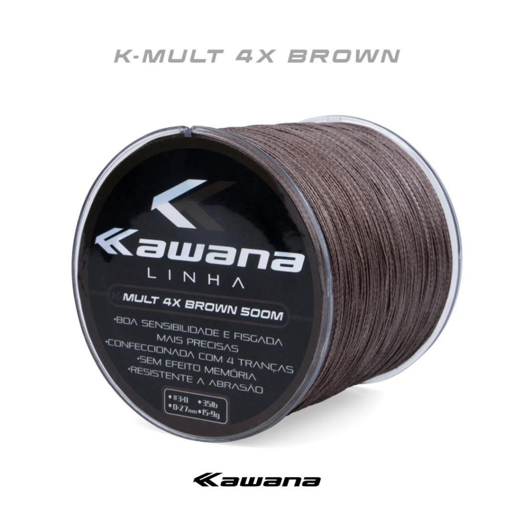 Linha Multifilamento 4x 500m metros Maruri Kawana Brown 4 Fios em Oferta na Shopee