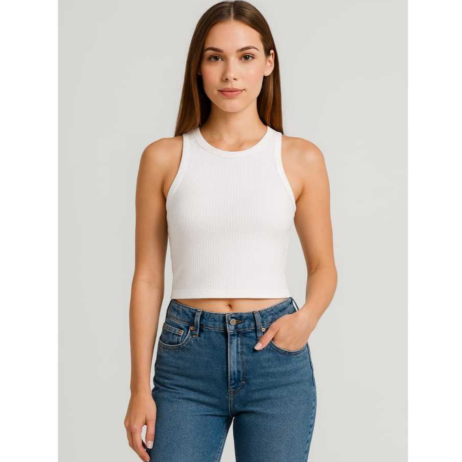 Regata Ribana Premium Canelada social gringa basica Blusinha cropped atualidade moderna elegante