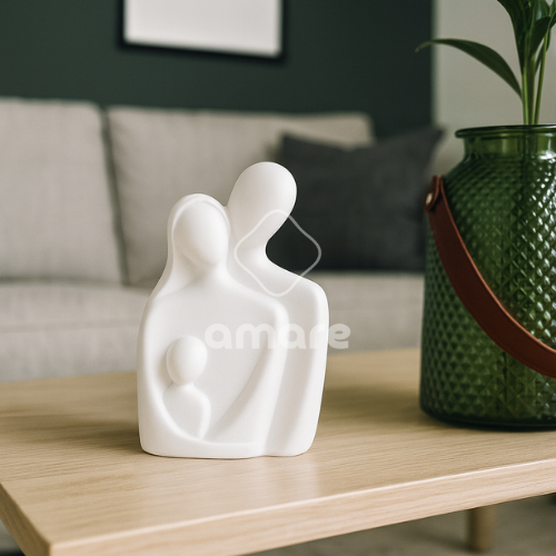 Escultura Família 3 Elementos  10cm – Pai, Mãe e Filho | Decoração Afetiva Moderna Minimalista Casa Decor Quarto em Oferta na Shopee