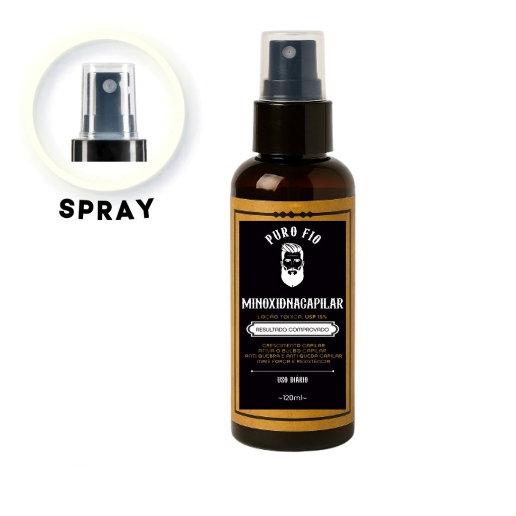 Tônico Capilar Serum de Crescimento antiqueda 120ml Puro Fio Cabelo Barba Sobrancelha Envio Imediato