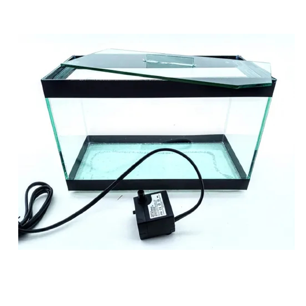 Aquario 30x15x20cm com bomba / retangular vidro incolor com bomba bivolt peixes ornamental betas e plantas
