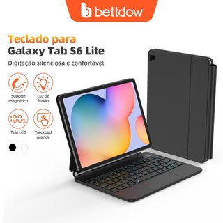 Teclado Bluetooth BETTDOW Samsung S6 Lite com capa magnética removível, Bluetooth e tela LCD (tablet não incluído)