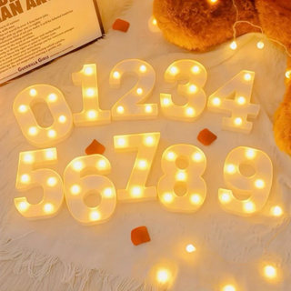 Número LED Luminária Decoração Aniversário com Pilha (1 a 99) - 16cm em Oferta na Shopee