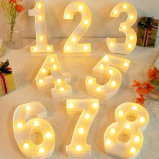 Kit 2 Luminárias Numero Led 3D Decoração Aniversário 16cm/21cm em Oferta na Shopee