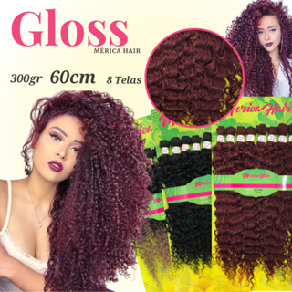 Cabelo Orgânico Cacheado Mérica Hair Gloss 60cm 300 gramas