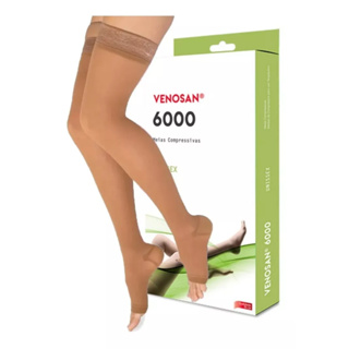 Meia 7/8 Alta Compressão Pé Aberto 30-40 AGH 6000 Venosan em Oferta na Shopee
