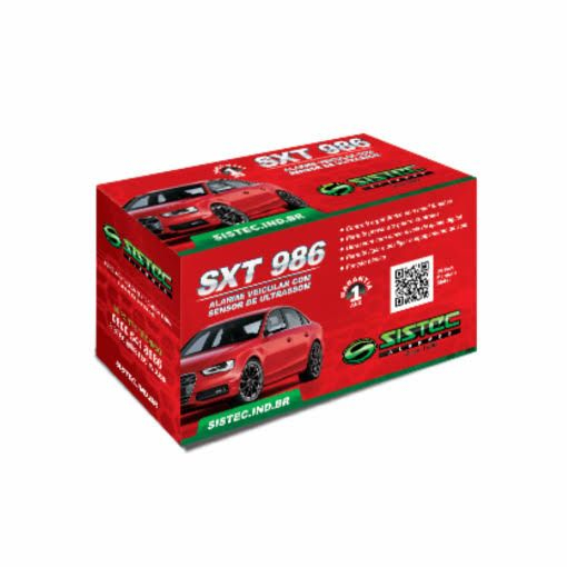 Alarme Automotivo Sistec Sxt986 Universal C/ 1 Controles
