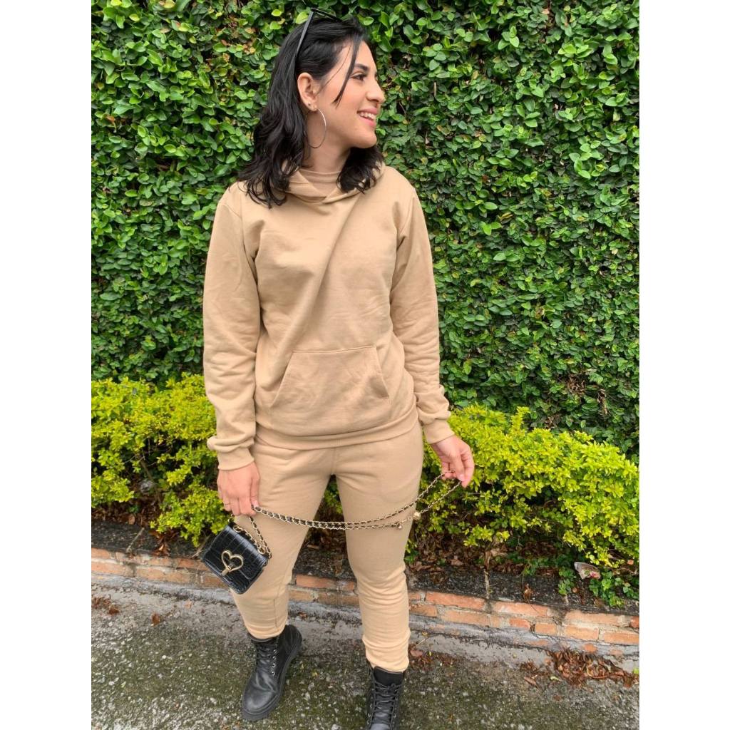 Moletom Conjunto Moletom Flanelado Unissex Felpado Quentinho Nâo da Bolinha