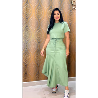Conjunto Diva saia e blusinha manga curta lindo e moderno super elegante.