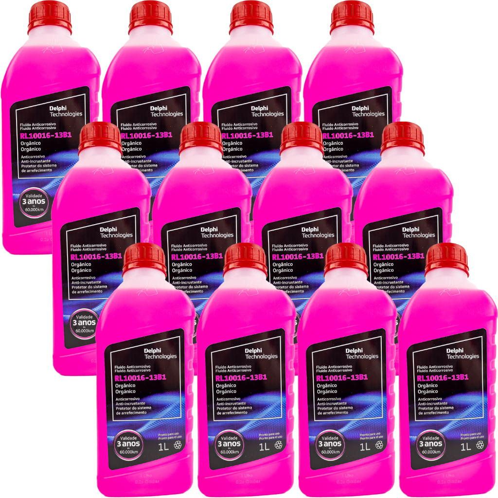 12L Aditivo Radiador Delphi Pronto P/ Uso Rosa Delphi Rl10016 - ORIGINAL em Oferta na Shopee