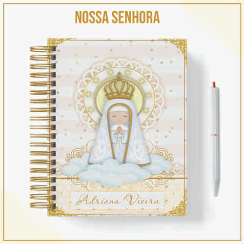 Agenda 2026 Nossa Senhora da Aparecida Personalizada Um Dia Por Pagina Capa 4