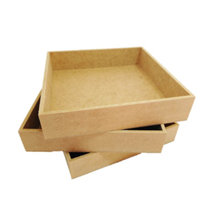 Bandeja cantinho do café 20x20x8 cm MDF cru 6 mm 5 unidades em Oferta na Shopee